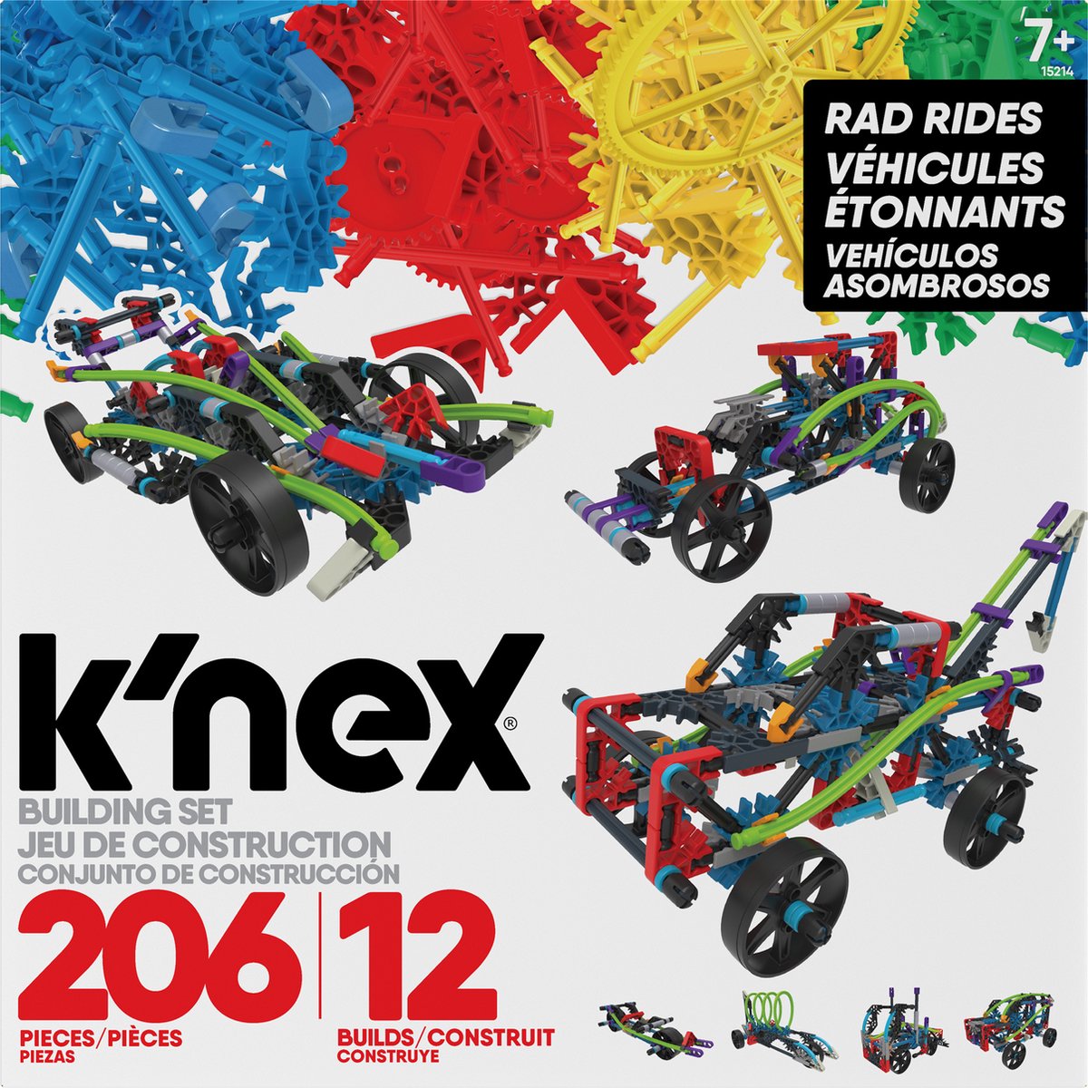 K'NEX Robuuste & Snelle Voertuigen Bouwset - 12 Modellen