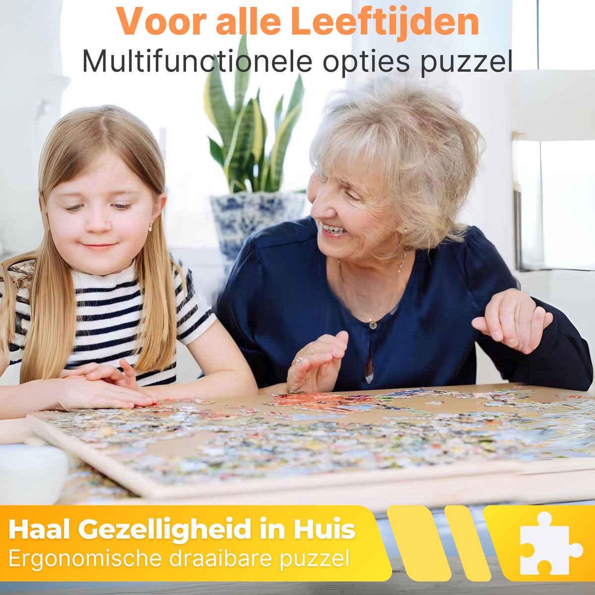 DreamGoodsAR Roterende Puzzeltafel met 6 Lades - 1500 Stuks