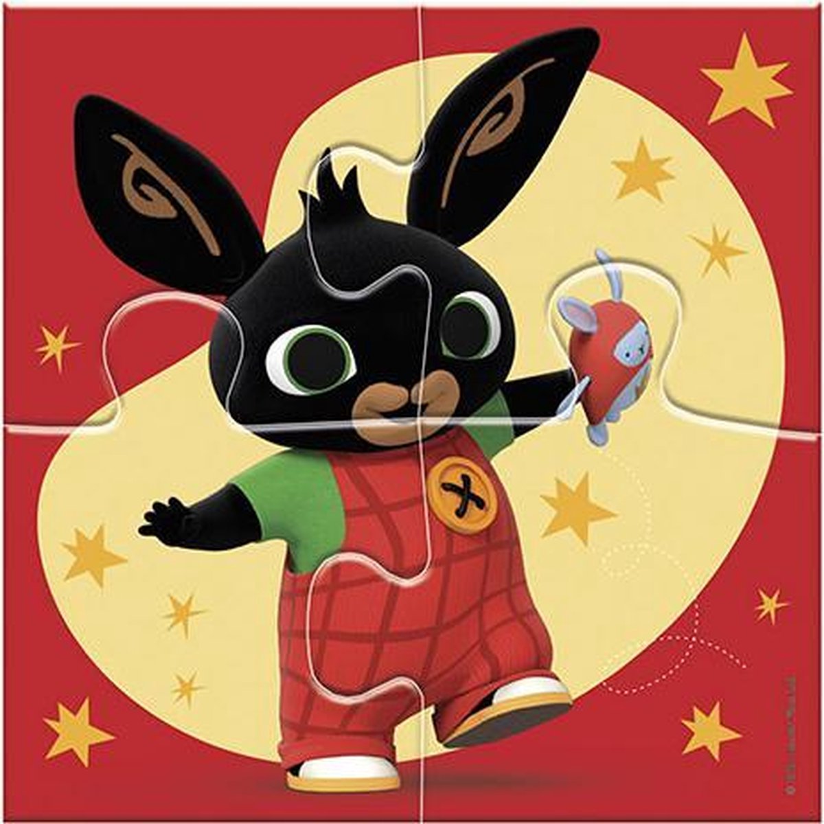 Bambolino Bing 4-in-1 Kinderpuzzelset - 4x6x9x16 Stuks