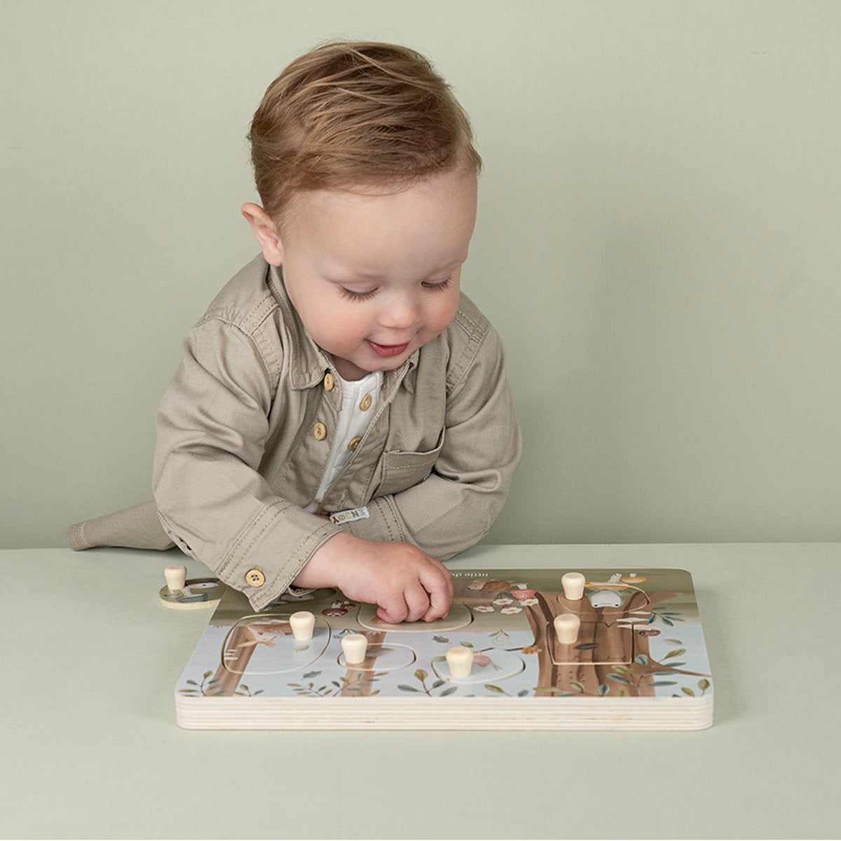 Little Dutch Houten Geluidspuzzel Forest Friends FSC