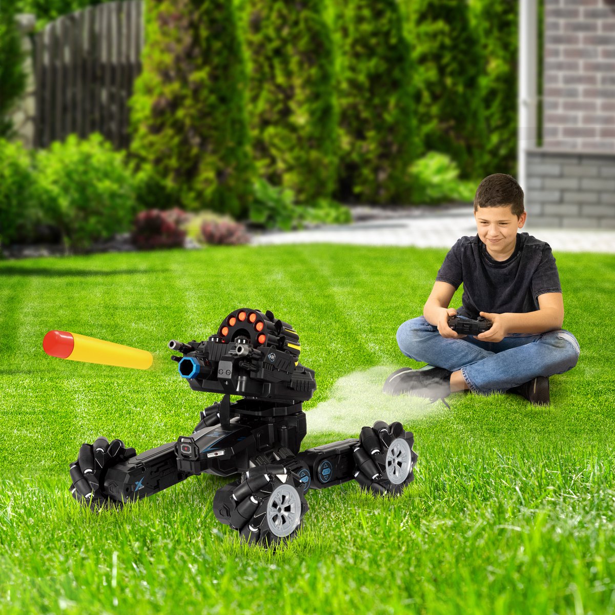 Silvergear RC Auto met Blaster & 360° Rotatie