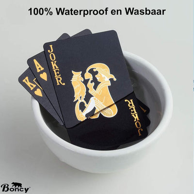 Boncy Luxe Speelkaarten Zwart - 100% Plastic & Waterdicht