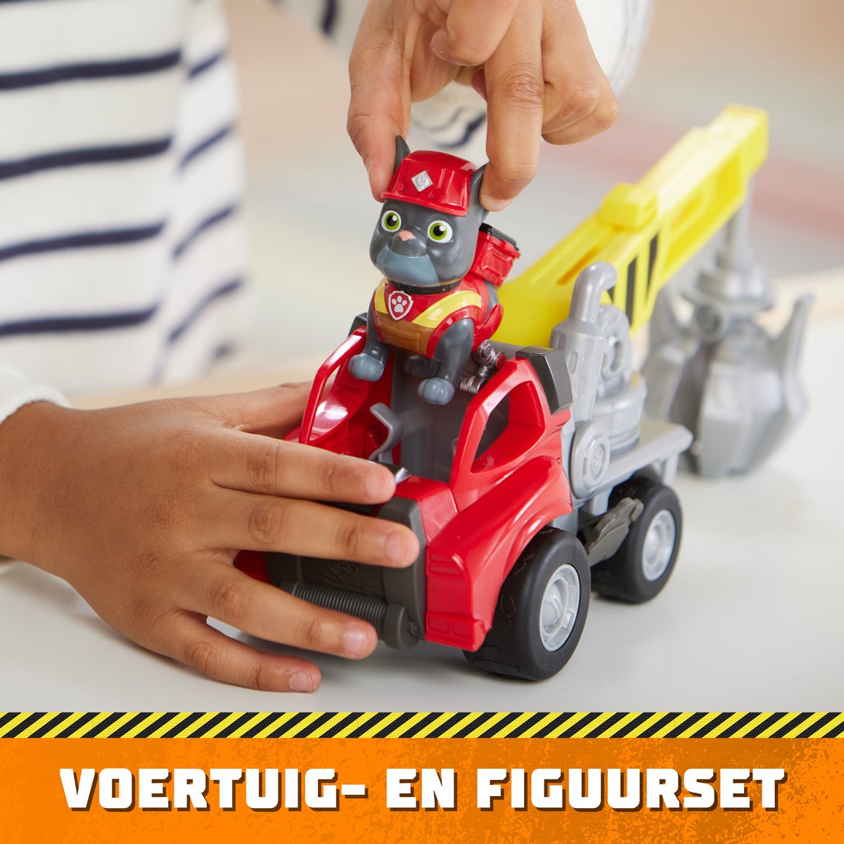 Rubble & Crew Charger's Kraanwagen met Speelfiguur en Beweegbare Delen
