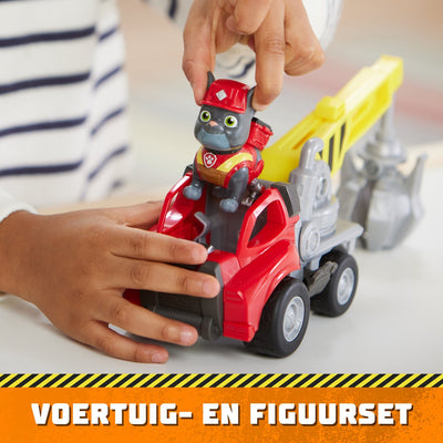 Rubble & Crew Charger's Kraanwagen met Speelfiguur en Beweegbare Delen