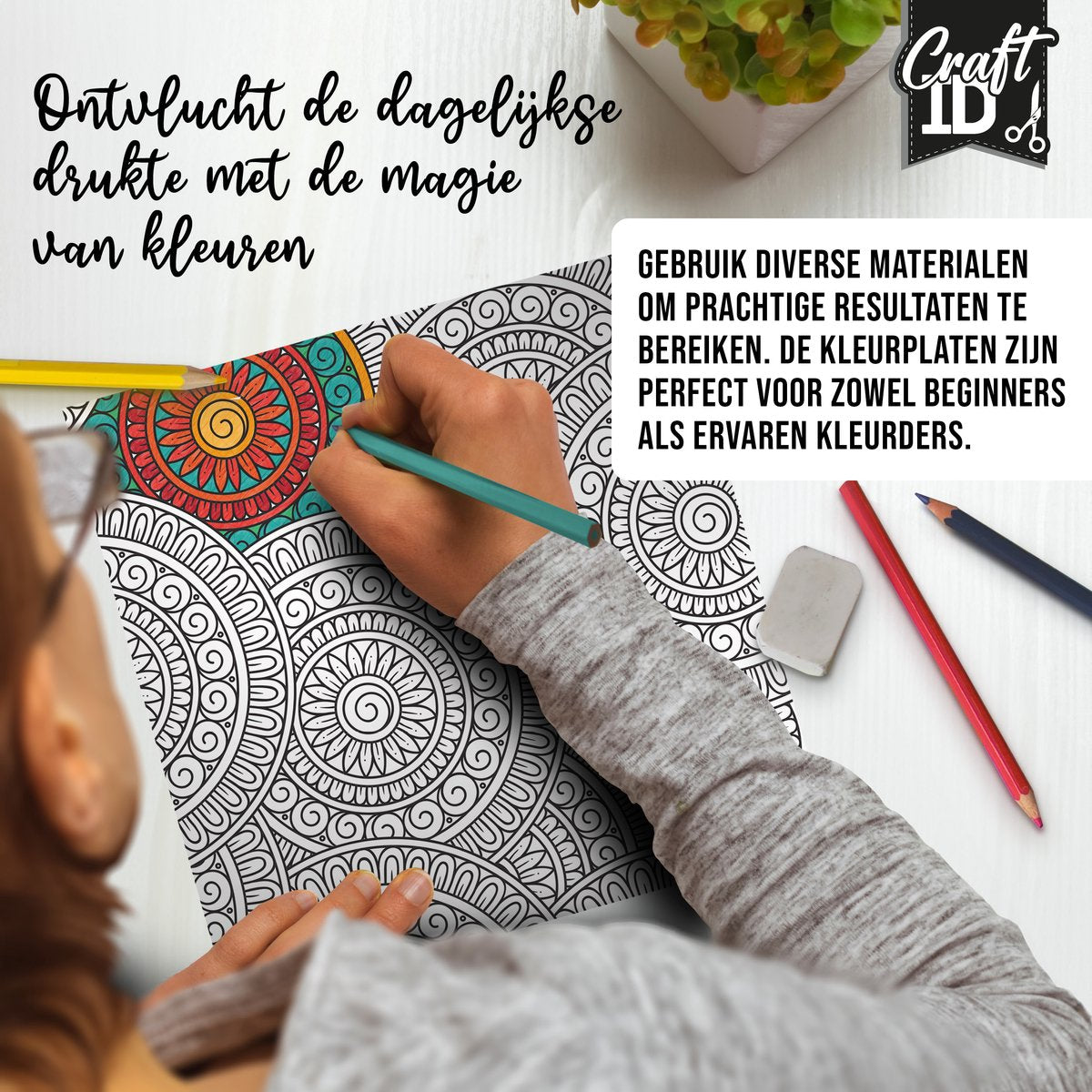 Craft ID Mandala Kleurboek Set voor Volwassenen - 2 Stuks