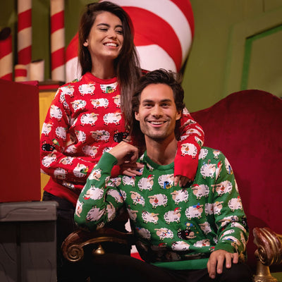 JAP Christmas Le Mouton Noir Foute Kersttrui Rood - M