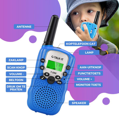 Media Evolution TALK-IT Walkie Talkies voor Kind & Volwassene