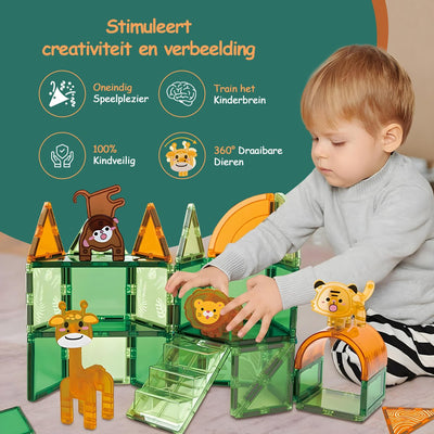 Olvy Magnetische Bouwstenen Montessori - 50 stuks