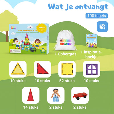 Gladi Magnetische Speelset 103-delig voor 3-12 jaar