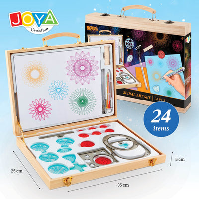 JOYA CREATIVE Luxe Spiraalkunstset voor Kinderen - 24 Stuks