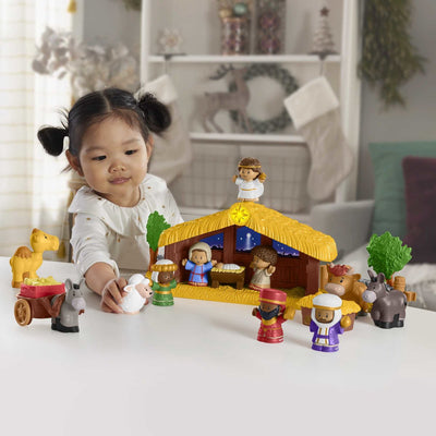 Fisher-Price Muzikale Kerststal met Licht en Geluid - 18-delig