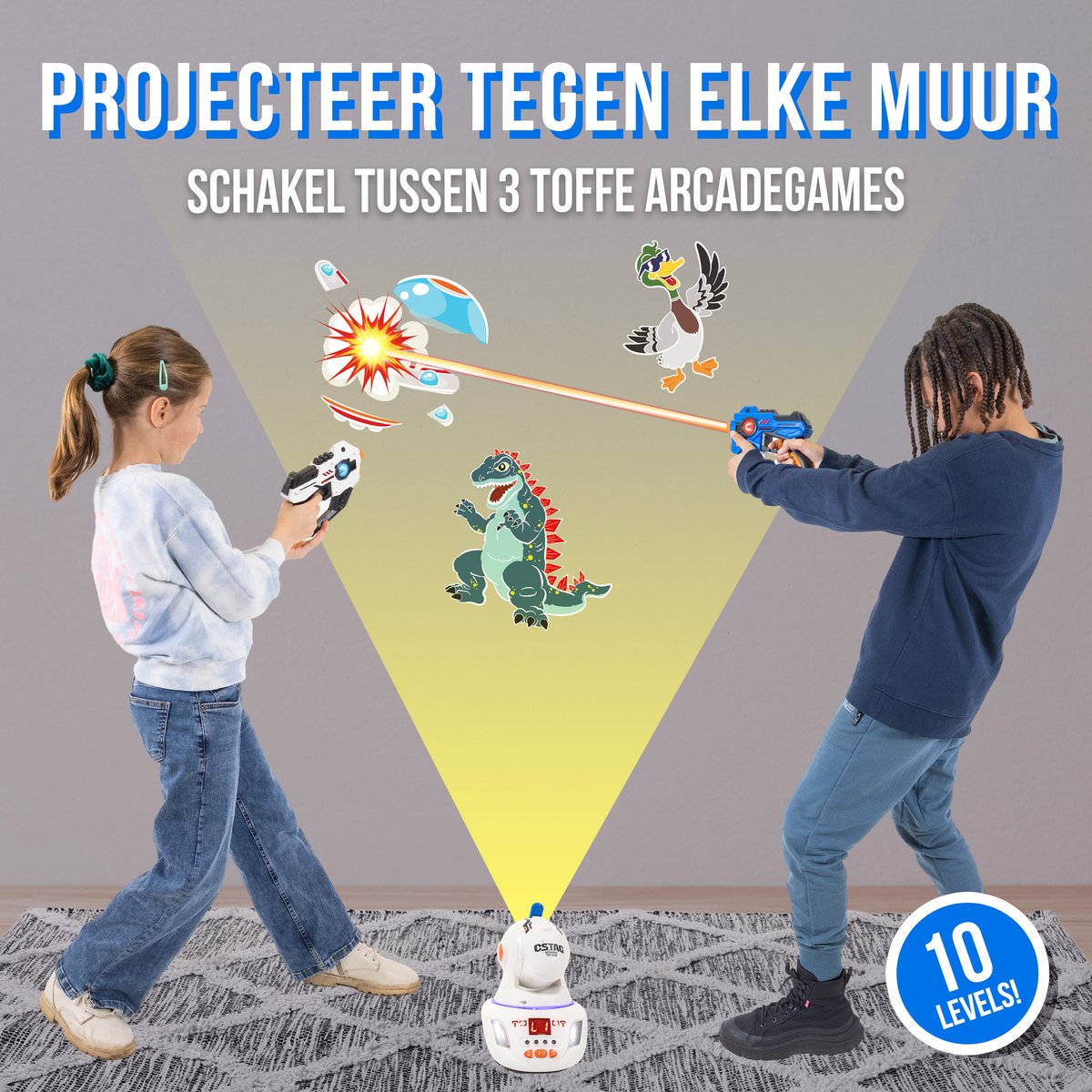 Silvergear Interactieve Lasergame Set met Projector