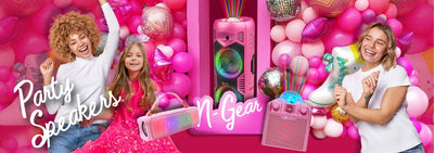 N-GEAR Disco Block 410 Karaoke Set met 2 Microfoons - Roze