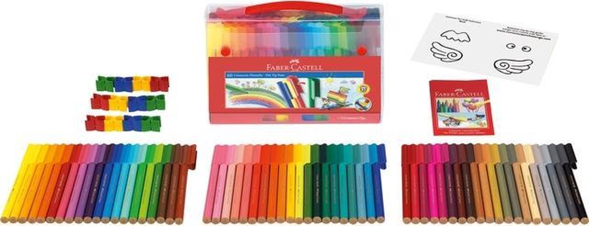 Faber-Castell Connector Viltstiften Etui 60-delig