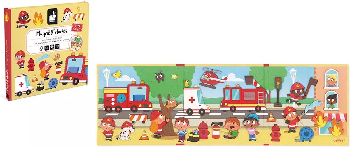 Janod Magneti'Stories Magnetenset Brandweermannen
