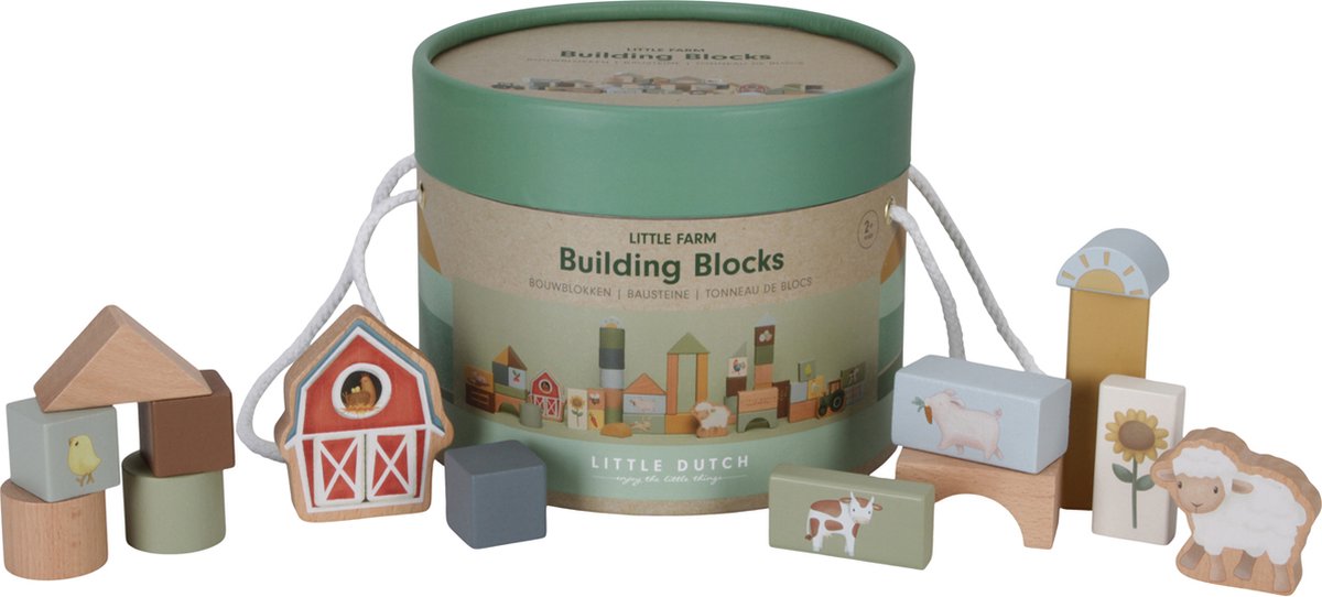 Little Dutch Little Farm - FSC Blokken & Tonnen Set