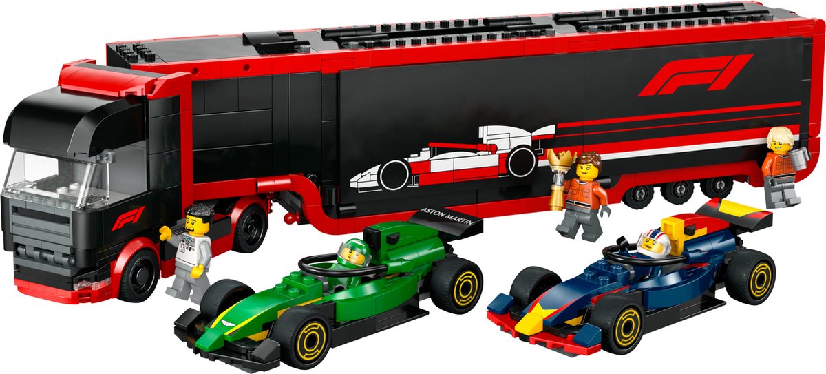 LEGO City F1 Transporter met RB20 en AMR24 Auto's - 60445