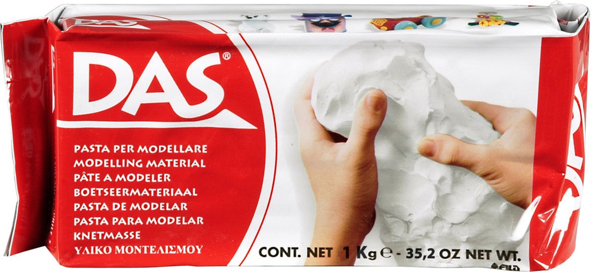 Das Klei voor Poterie en Modelleren - 1 kg Wit