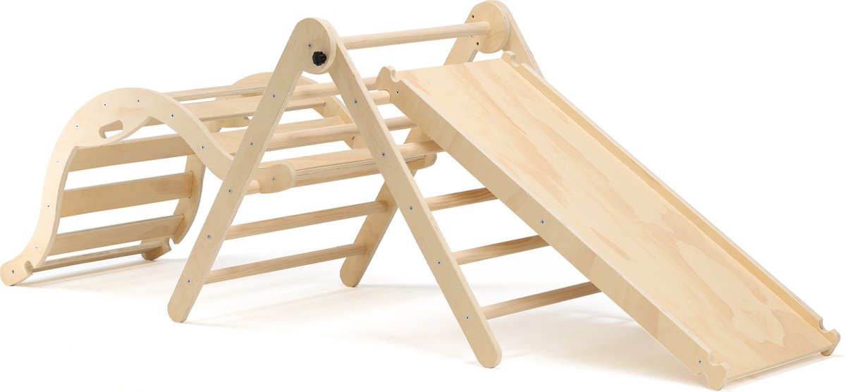 Driehoek Mooiys Klimrek met Glijbaan en Klimboog