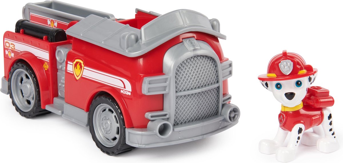 PAW Patrol Marcus' Brandweerwagen met Verzamelbare Figuur