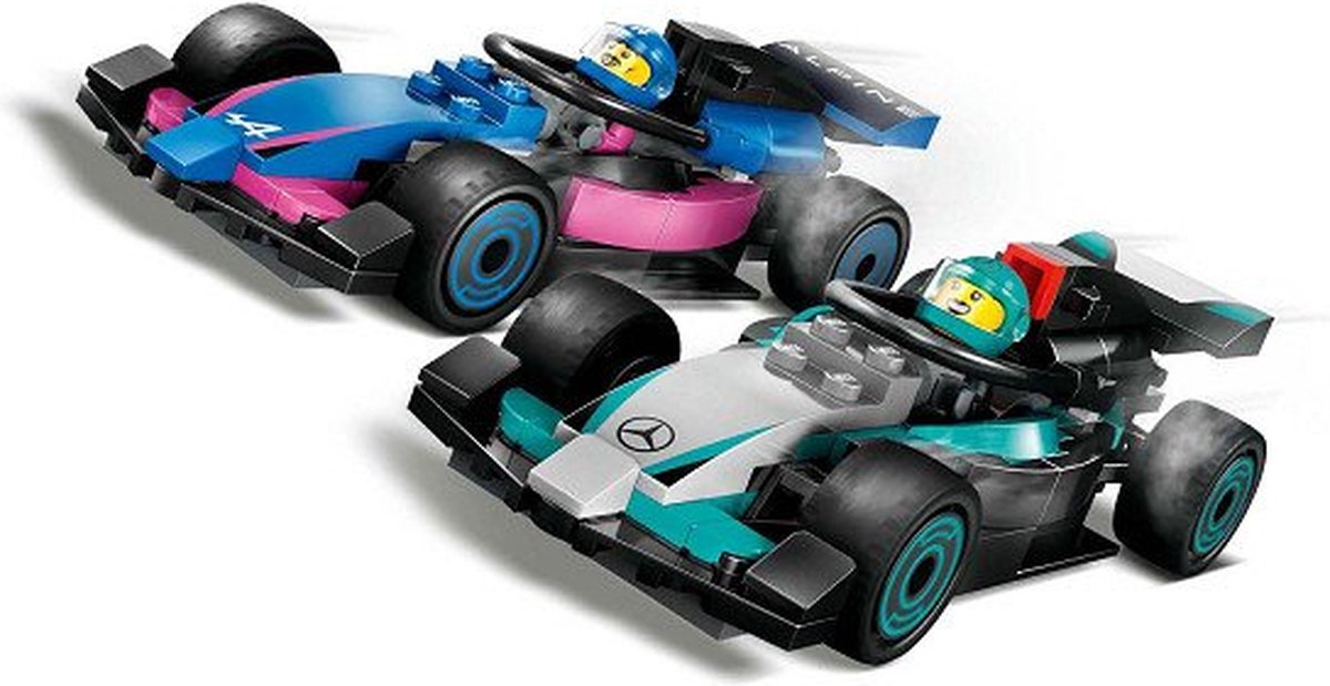 LEGO City F1 Garage met Mercedes-AMG & Alpine Auto's - 60444