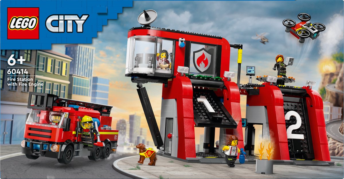 LEGO City Brandweerkazerne en Brandweerwagen - 60414