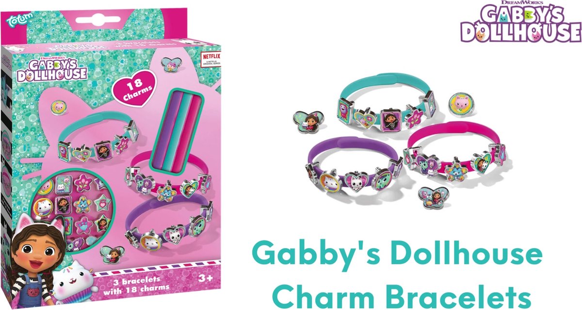 Totum Gabby's Dollhouse Sieraden Set met 18 Charms