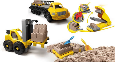 PLAY-IT Kinetische Zandblok Bouwset 750g - Bruin