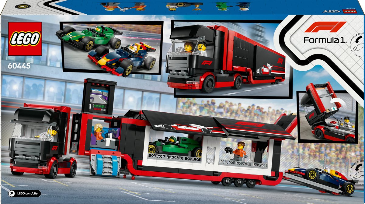 LEGO City F1 Transporter met RB20 en AMR24 Auto's - 60445