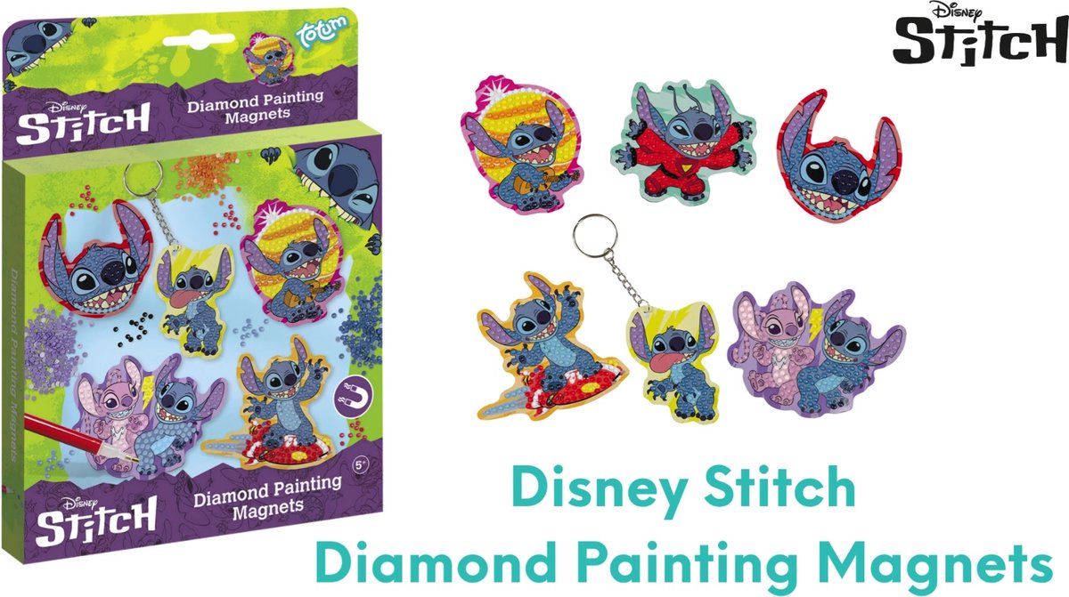 Totum Disney Stitch Magneten & Sleutelhanger Set