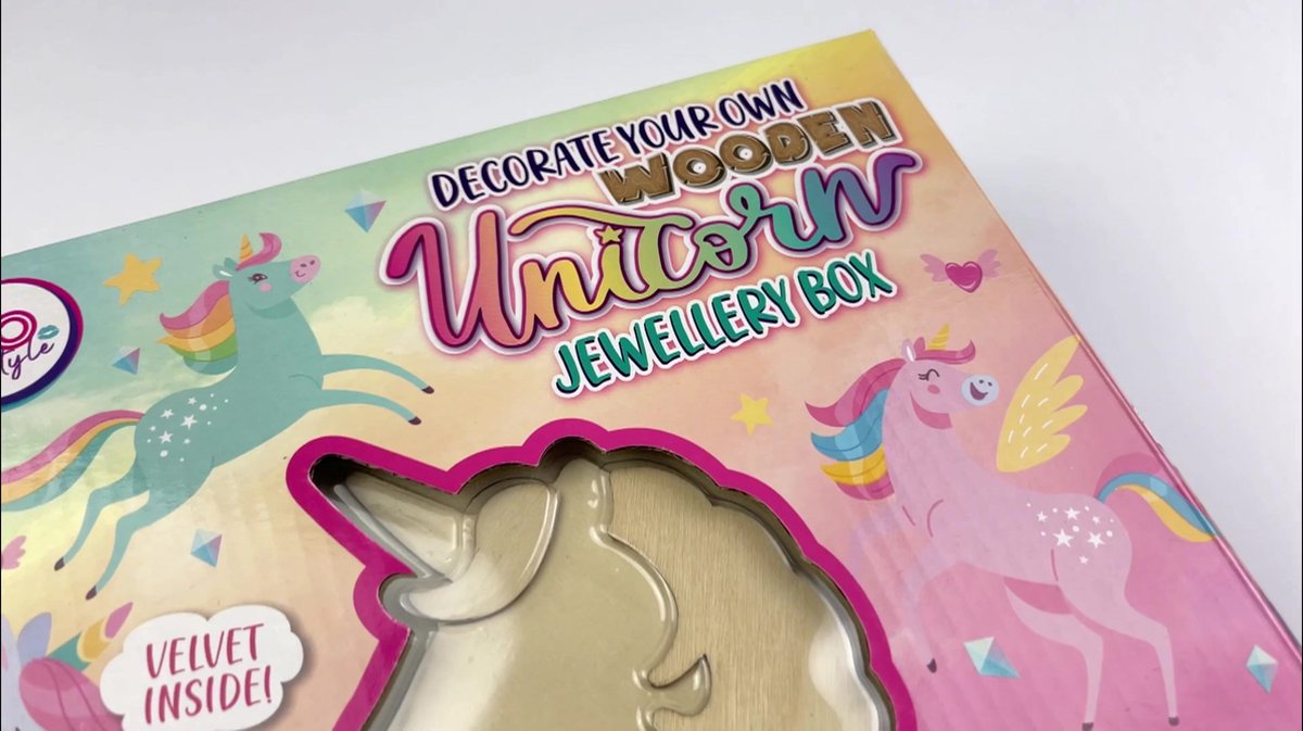 JOYA CREATIVE Unicorn Sieradendoosje DIY - Kindercraft Set