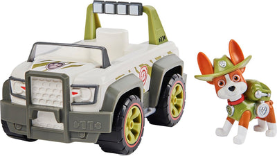 PAW Patrol Tracker Voertuig met Verzamelbare Figurine - 15 cm