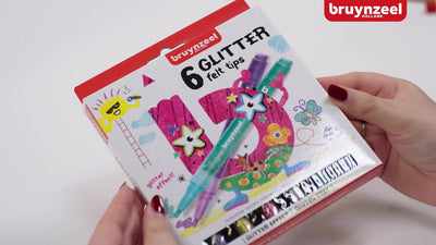 BRUYNZEEL Kids Glitterstiften Set van 6