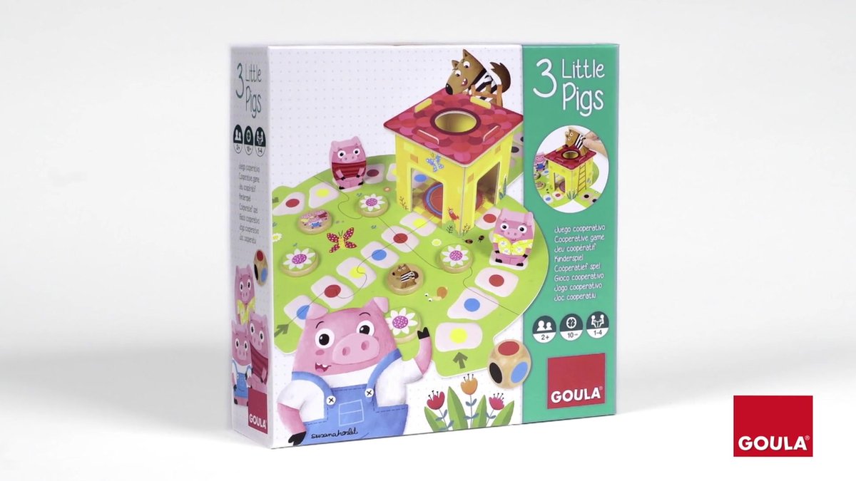 Goula 3 Kleine Biggetjes Houten Spel