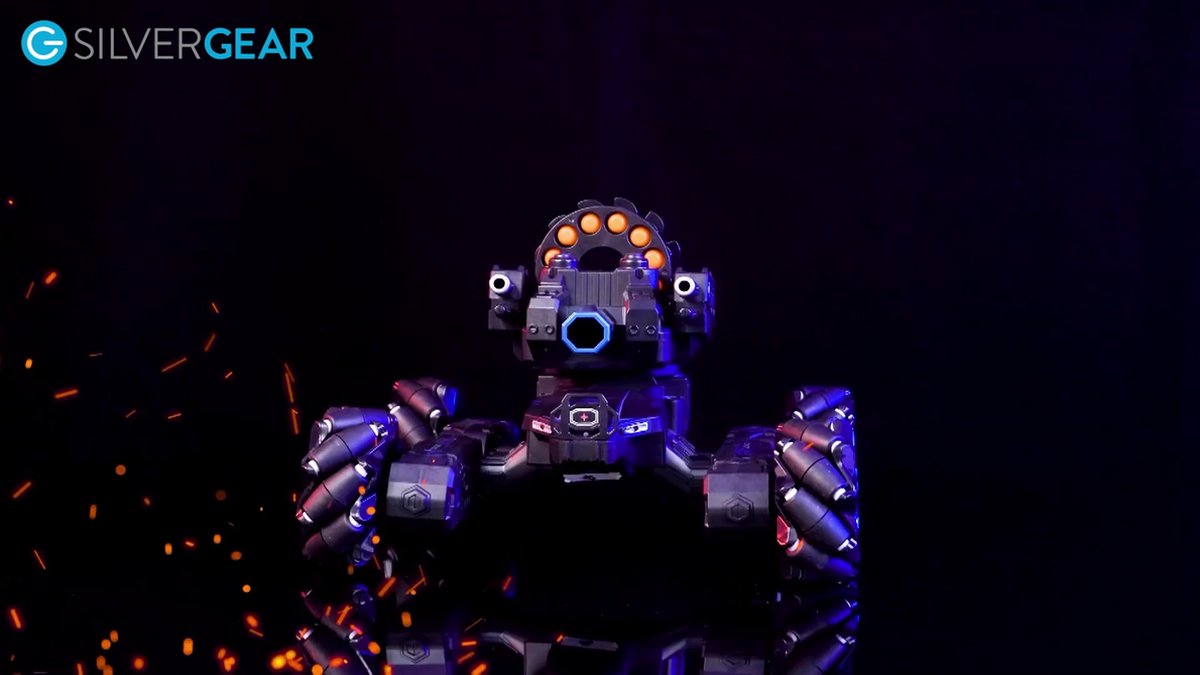 Silvergear RC Auto met Blaster & 360° Rotatie