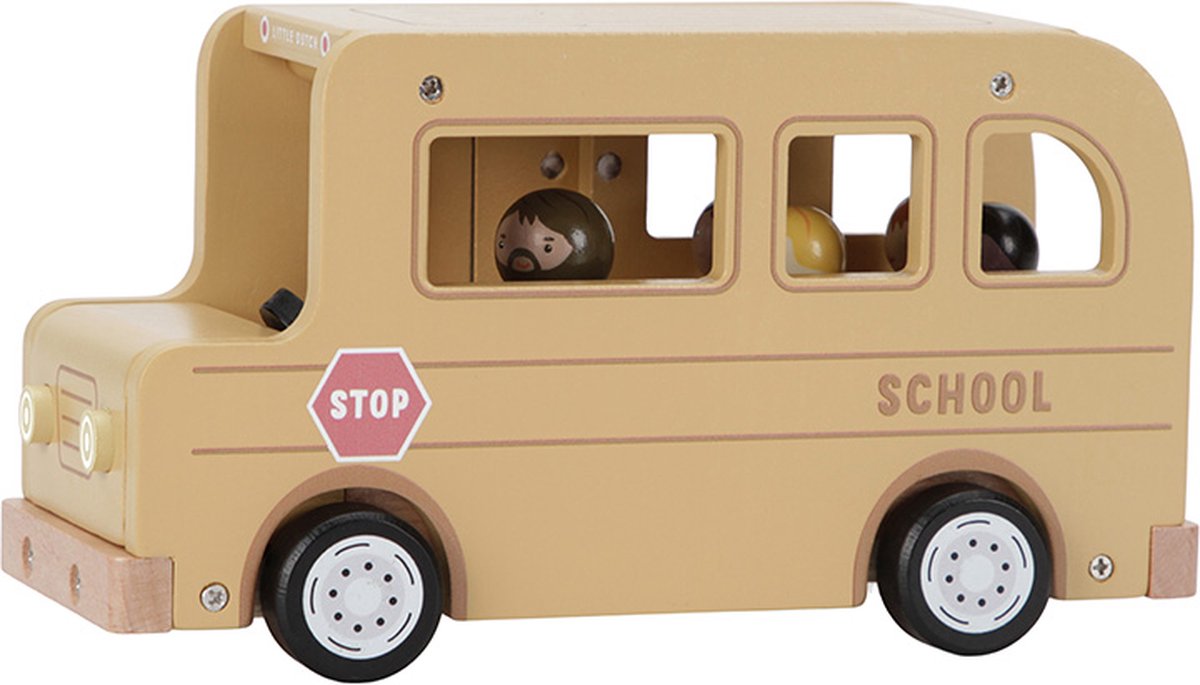 Little Dutch Houten Schoolbus met Figuren FSC