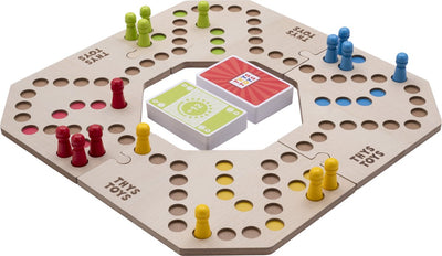 ThysToys Keezen Connect Deluxe Houten Spel - 3-6 Spelers