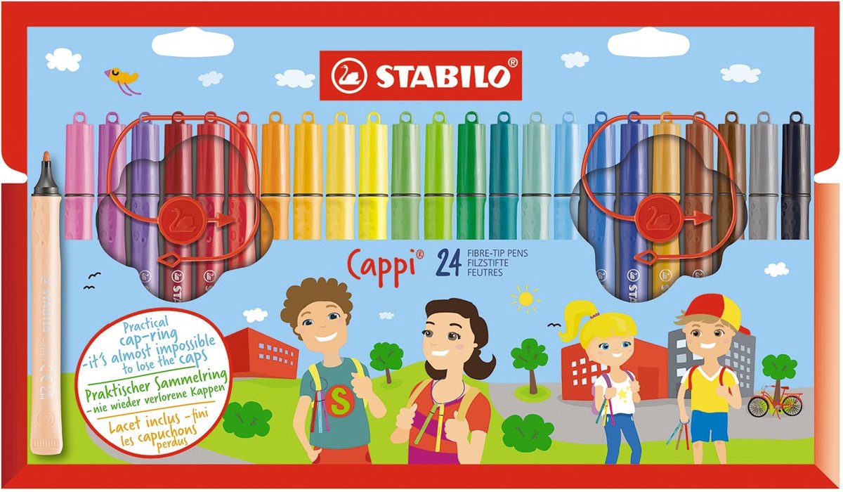 STABILO Cappi Viltstiften Set - 24 Kleuren