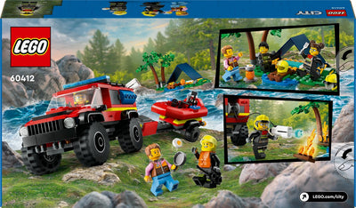 LEGO City 4x4 Brandweerwagen met Reddingsboot - 60412
