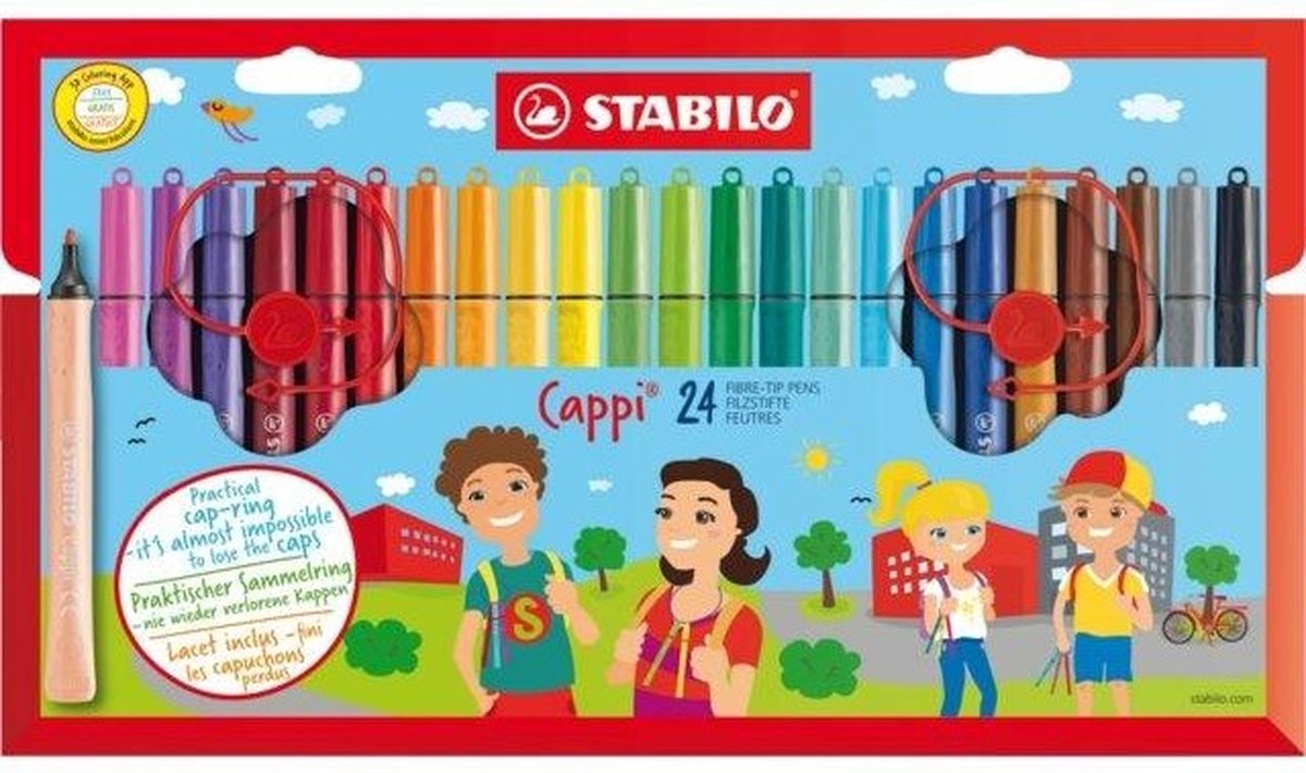 STABILO Cappi Viltstiften Set - 24 Kleuren