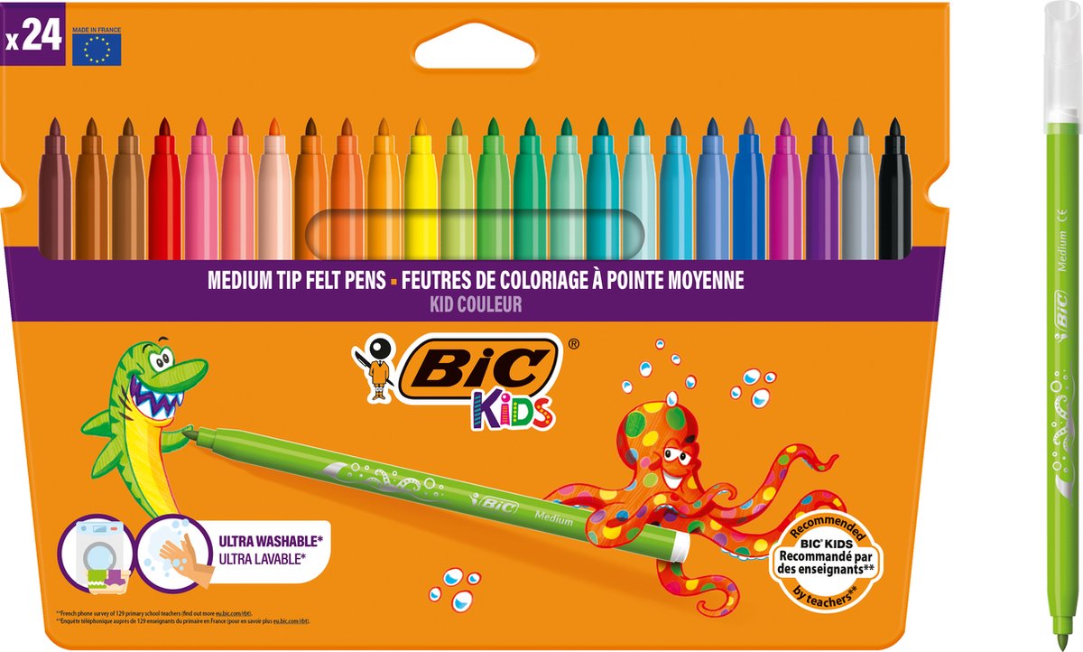 BIC Kid Couleur Viltstiften Set - 24 Kleuren