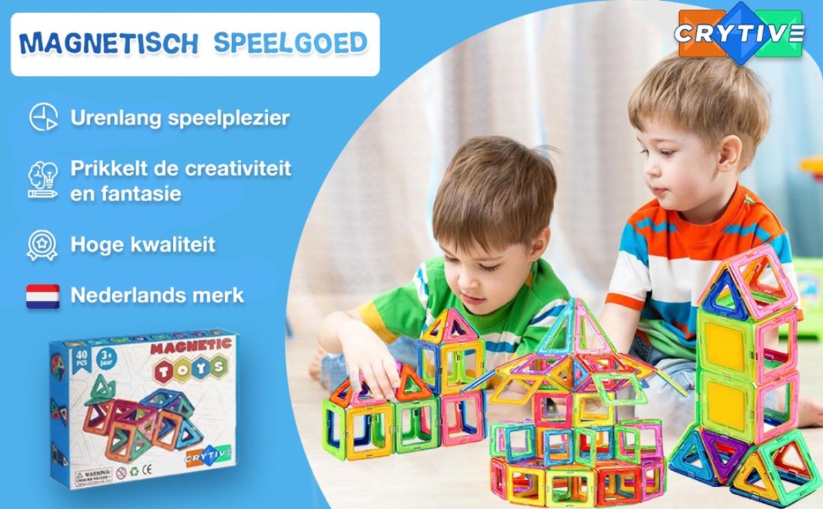CRYTIVE Magnetisch Speelgoed Set - 40 Stuks