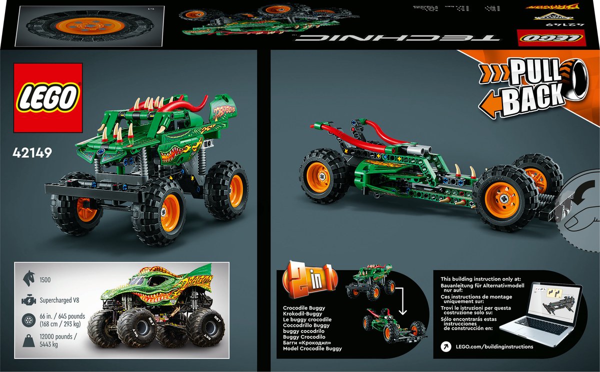 LEGO Technic Monster Jam Dragon - 42149