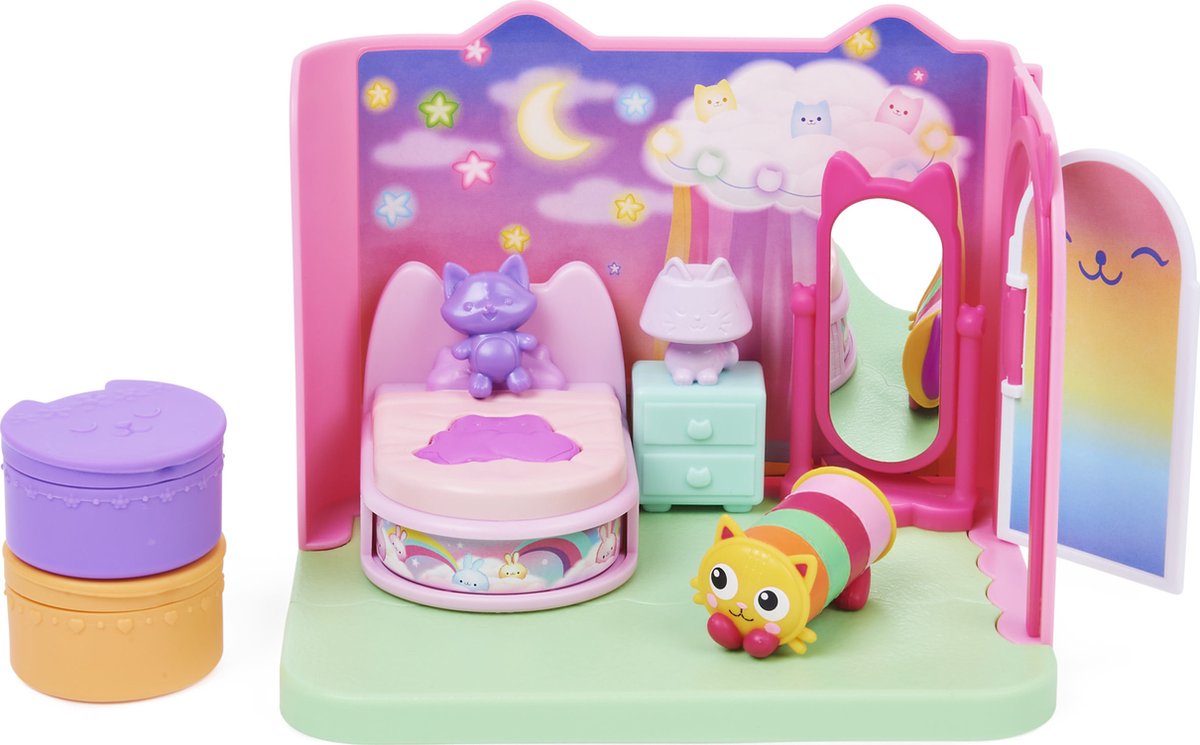 Gabby's Poppenhuis Sweet Dreams Slaapkamer Set met Kat