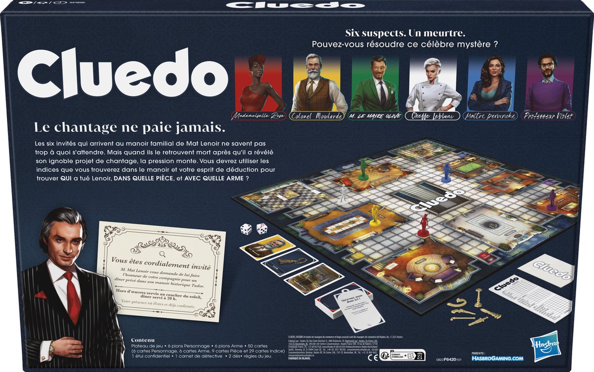 Hasbro Gaming Cluedo Bordspel - Nederlandstalig