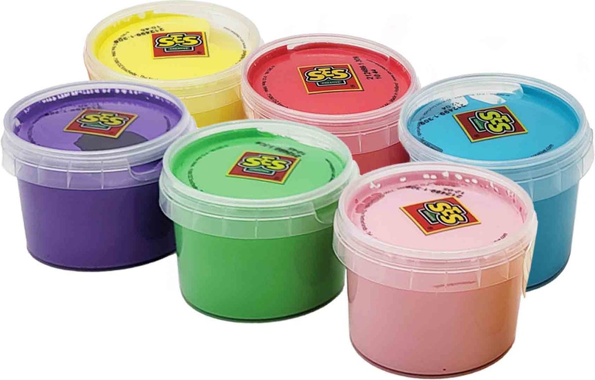 SES Vingerverf 6 Kleuren - Mengbaar & Makkelijk Afwasbaar