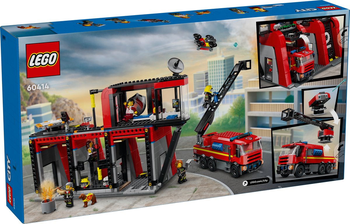 LEGO City Brandweerkazerne en Brandweerwagen - 60414