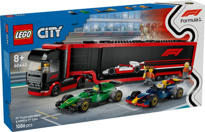 LEGO City F1 Transporter met RB20 en AMR24 Auto's - 60445