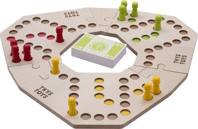ThysToys Keezen Connect Deluxe Houten Spel - 3-6 Spelers