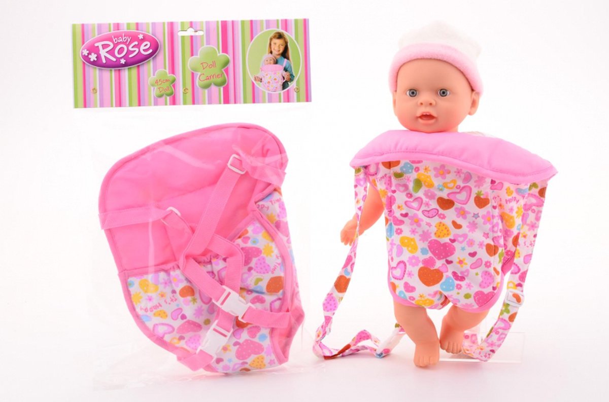 Johntoy 2-in-1 Deluxe Baby Draagzak Baby Rose